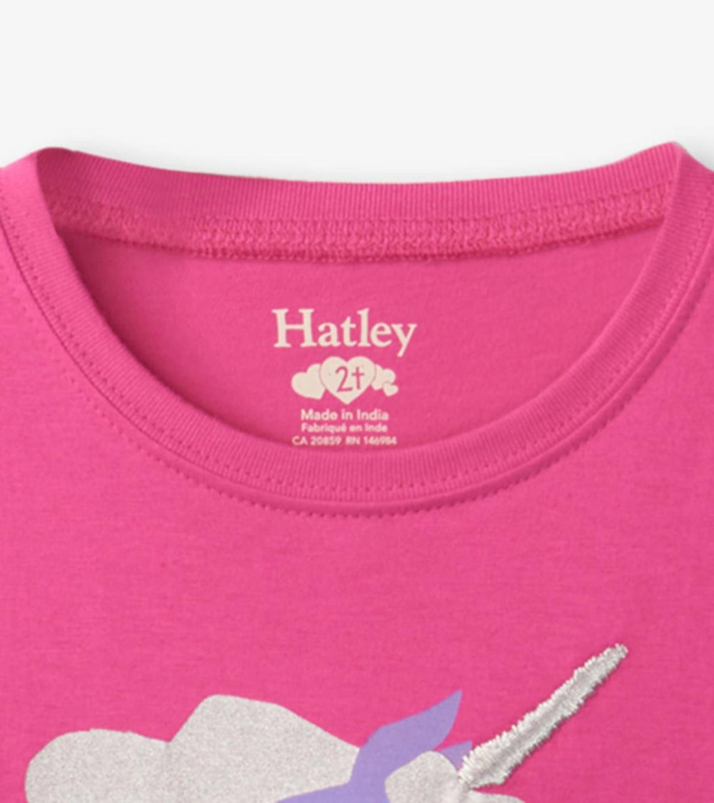 Hatley Tops | Baby &amp; Toddler Rasberry Unicorn Long Sleeve T-Shirt