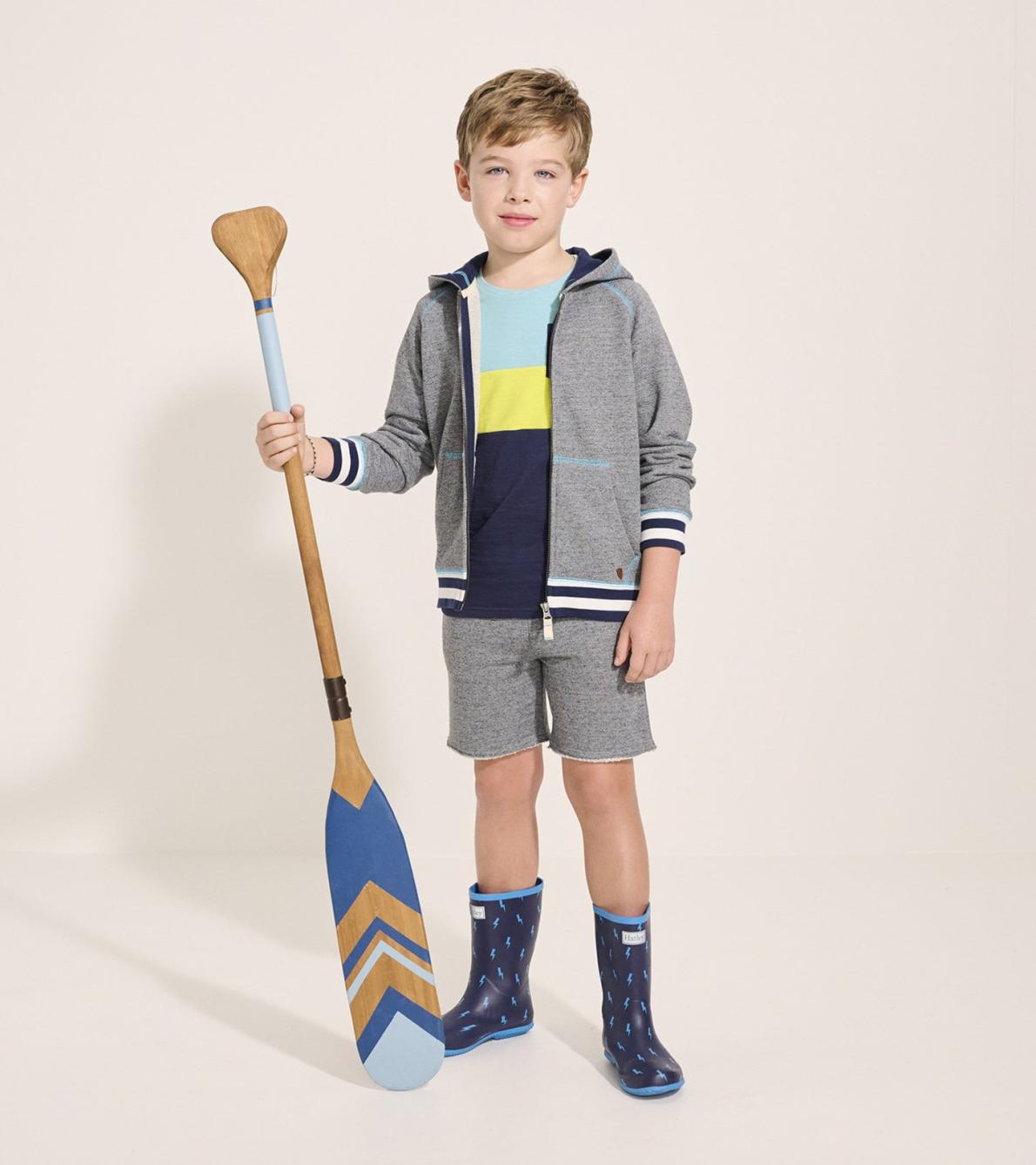 Hatley Tops | Boys Boys Blue Flame Zip-Up Hoodie