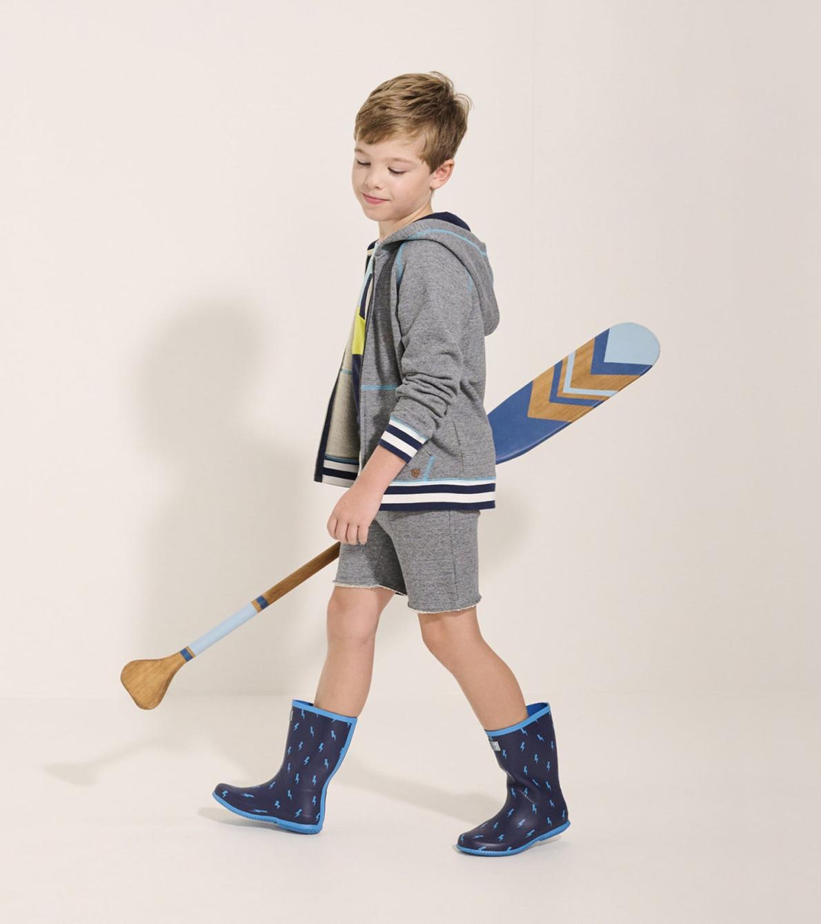 Hatley Tops | Boys Boys Blue Flame Zip-Up Hoodie