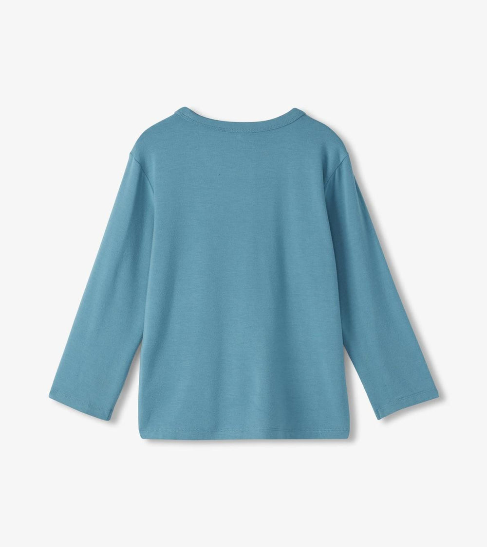 Hatley Tops | Boys Boys Bluestone Long Sleeve Bamboo T-Shirt