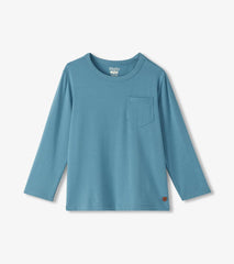 Hatley Tops | Boys Boys Bluestone Long Sleeve Bamboo T-Shirt