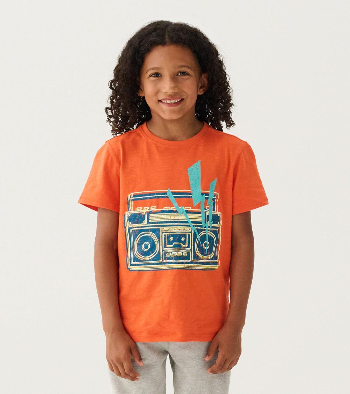 Hatley Tops | Boys Boys Boombox Glow In The Dark Graphic Tee