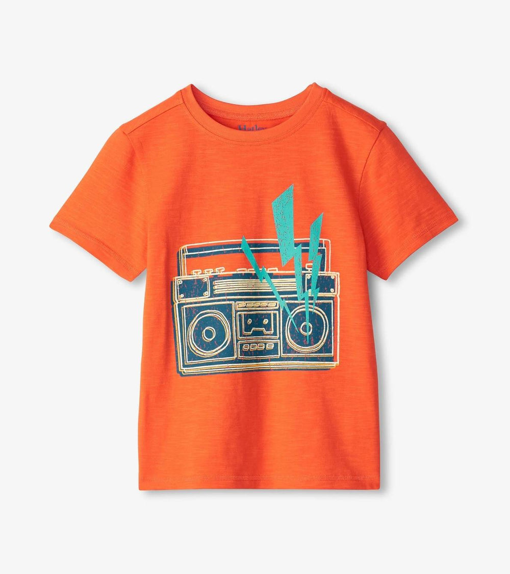 Hatley Tops | Boys Boys Boombox Glow In The Dark Graphic Tee