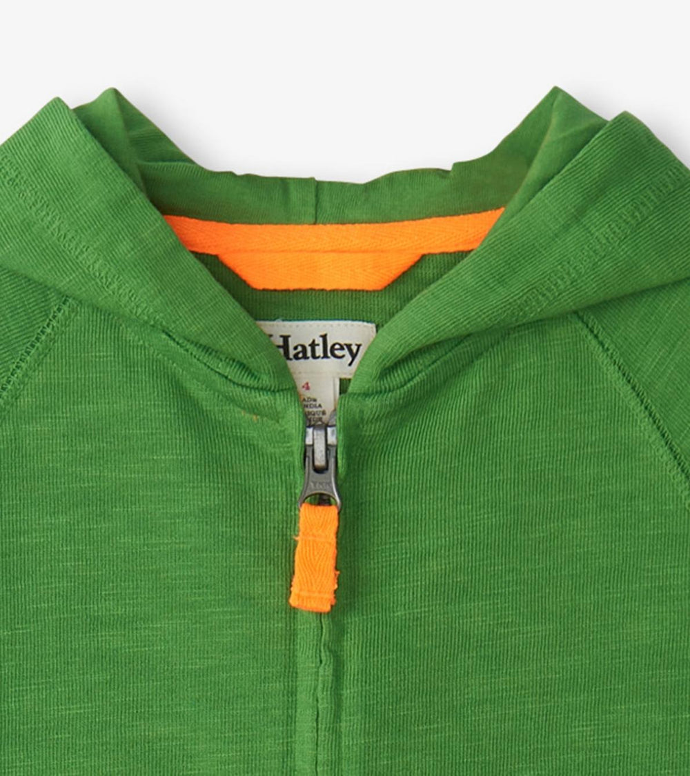 Hatley Tops | Boys Boys Camp Green Zip-Up Hoodie