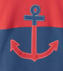 Hatley Tops | Boys Boys Colour Block Anchor Pullover Sweatshirt