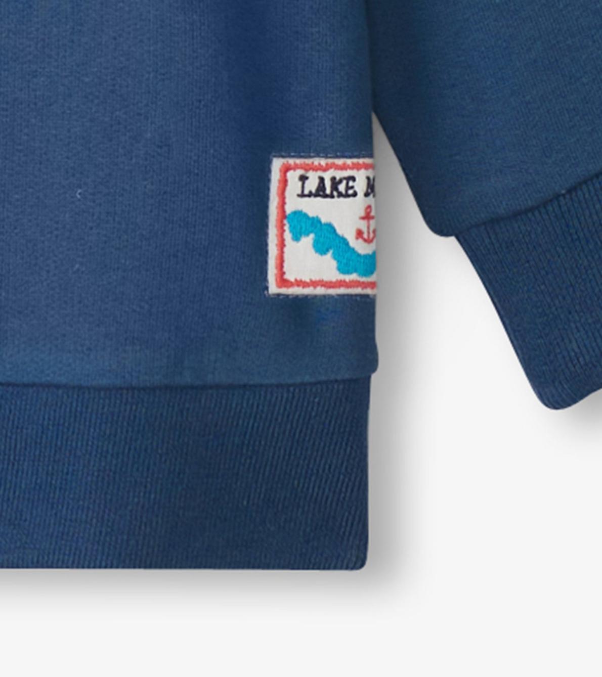 Hatley Tops | Boys Boys Colour Block Anchor Pullover Sweatshirt