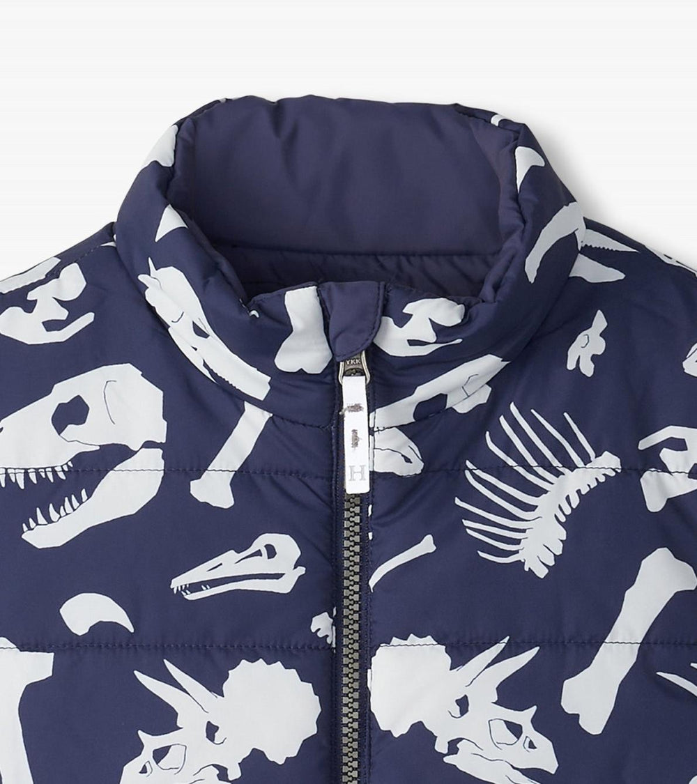 Hatley Tops | Boys Boys Dino Fossils Reversible Quilted Vest