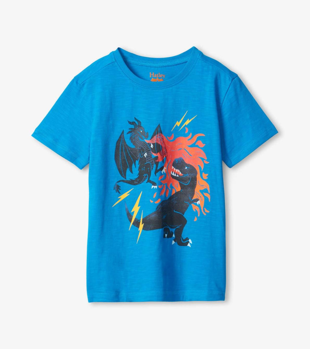 Hatley Tops | Boys Boys Dragon Vs Dino Graphic T-Shirt