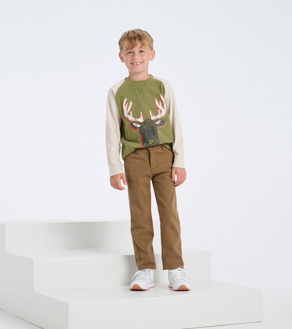 Hatley Tops | Boys Boys Grand Elk Long Sleeve T-Shirt