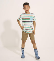 Hatley Tops | Boys Boys Hiking Stripes Pocket Tee