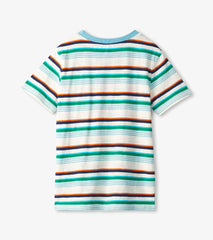 Hatley Tops | Boys Boys Hiking Stripes Pocket Tee