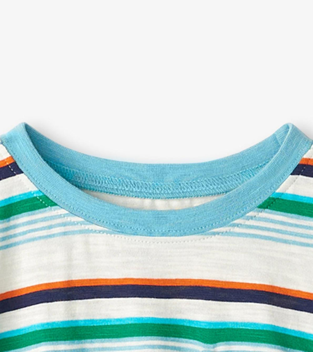Hatley Tops | Boys Boys Hiking Stripes Pocket Tee