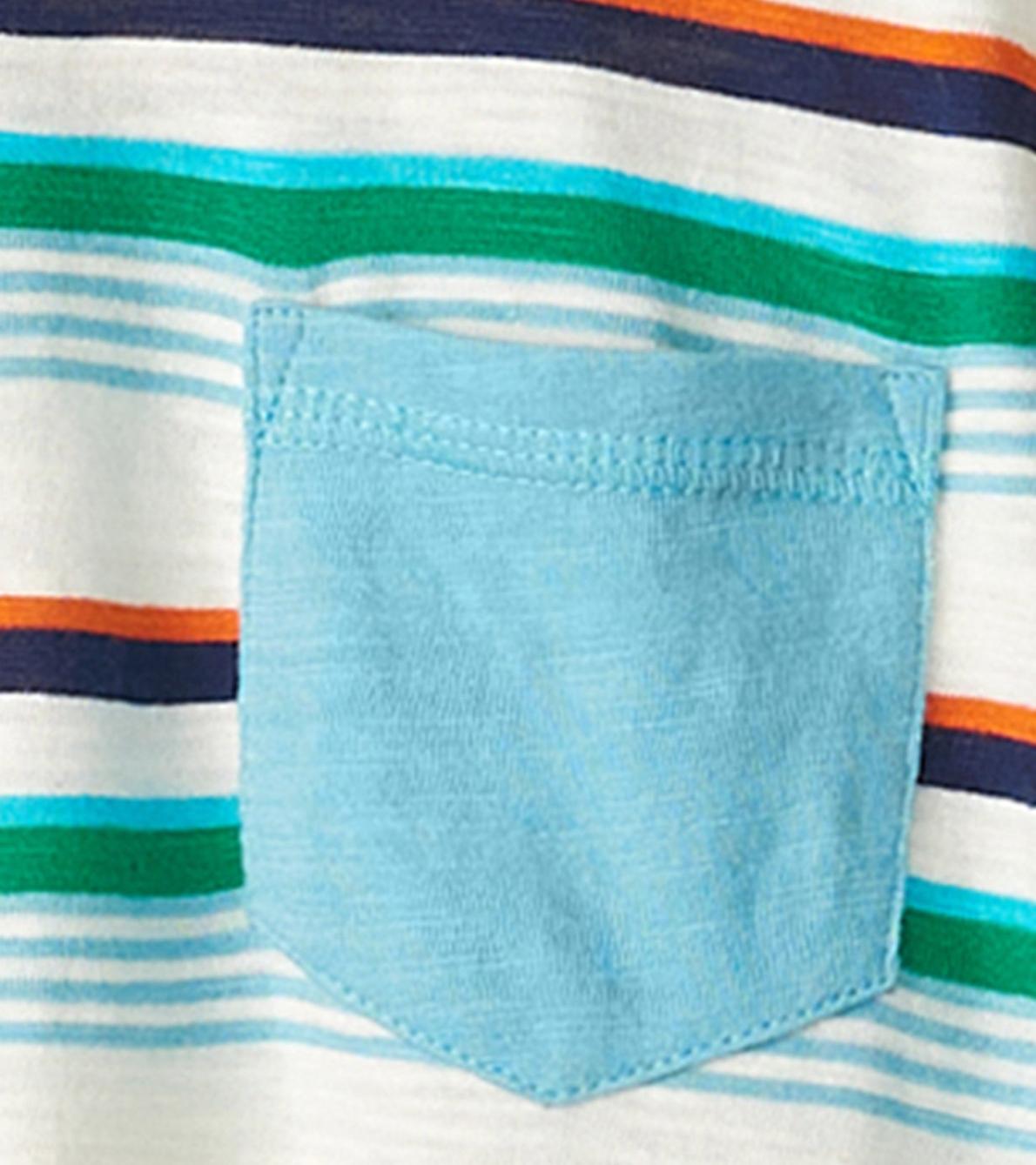 Hatley Tops | Boys Boys Hiking Stripes Pocket Tee