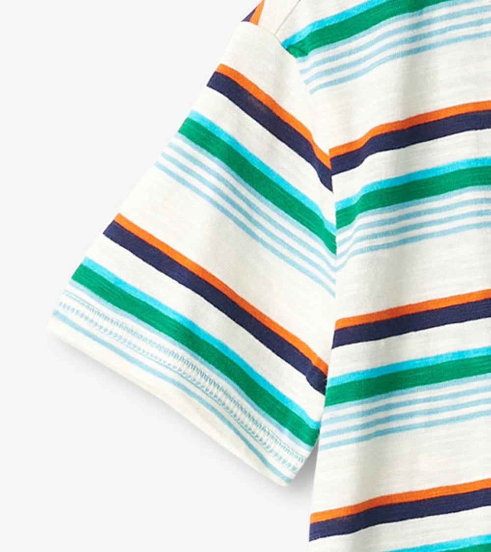Hatley Tops | Boys Boys Hiking Stripes Pocket Tee
