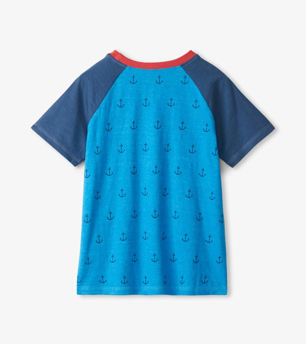 Hatley Tops | Boys Boys Mini Anchors Raglan T-Shirt