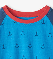 Hatley Tops | Boys Boys Mini Anchors Raglan T-Shirt