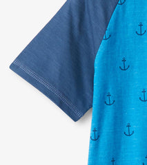 Hatley Tops | Boys Boys Mini Anchors Raglan T-Shirt