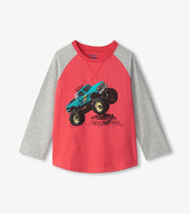 Hatley Tops | Boys Boys Monster Trucks Long Sleeve Raglan T-Shirt