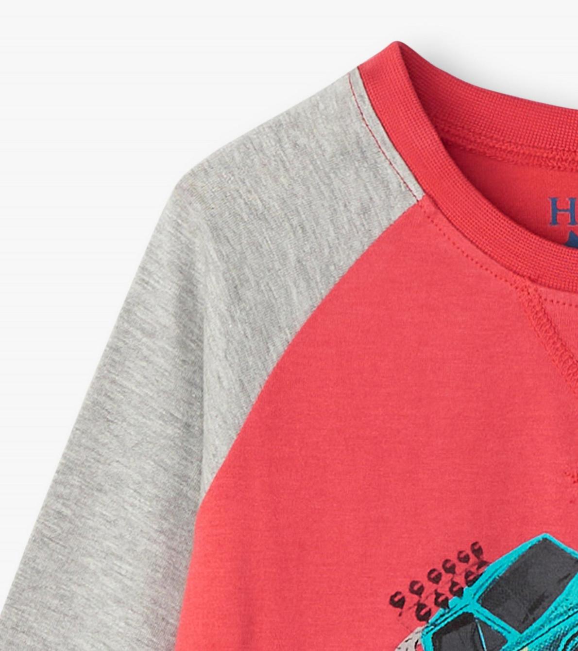 Hatley Tops | Boys Boys Monster Trucks Long Sleeve Raglan T-Shirt