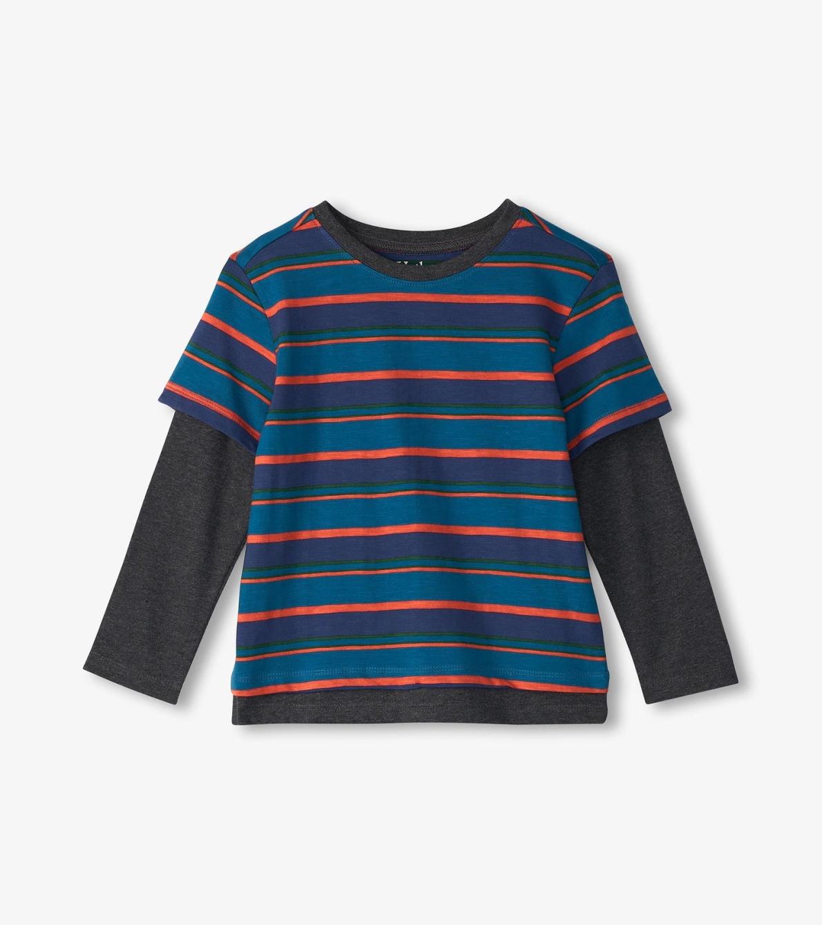 Hatley Tops | Boys Boys Moroccan Blue Fooler Long Sleeve T-Shirt