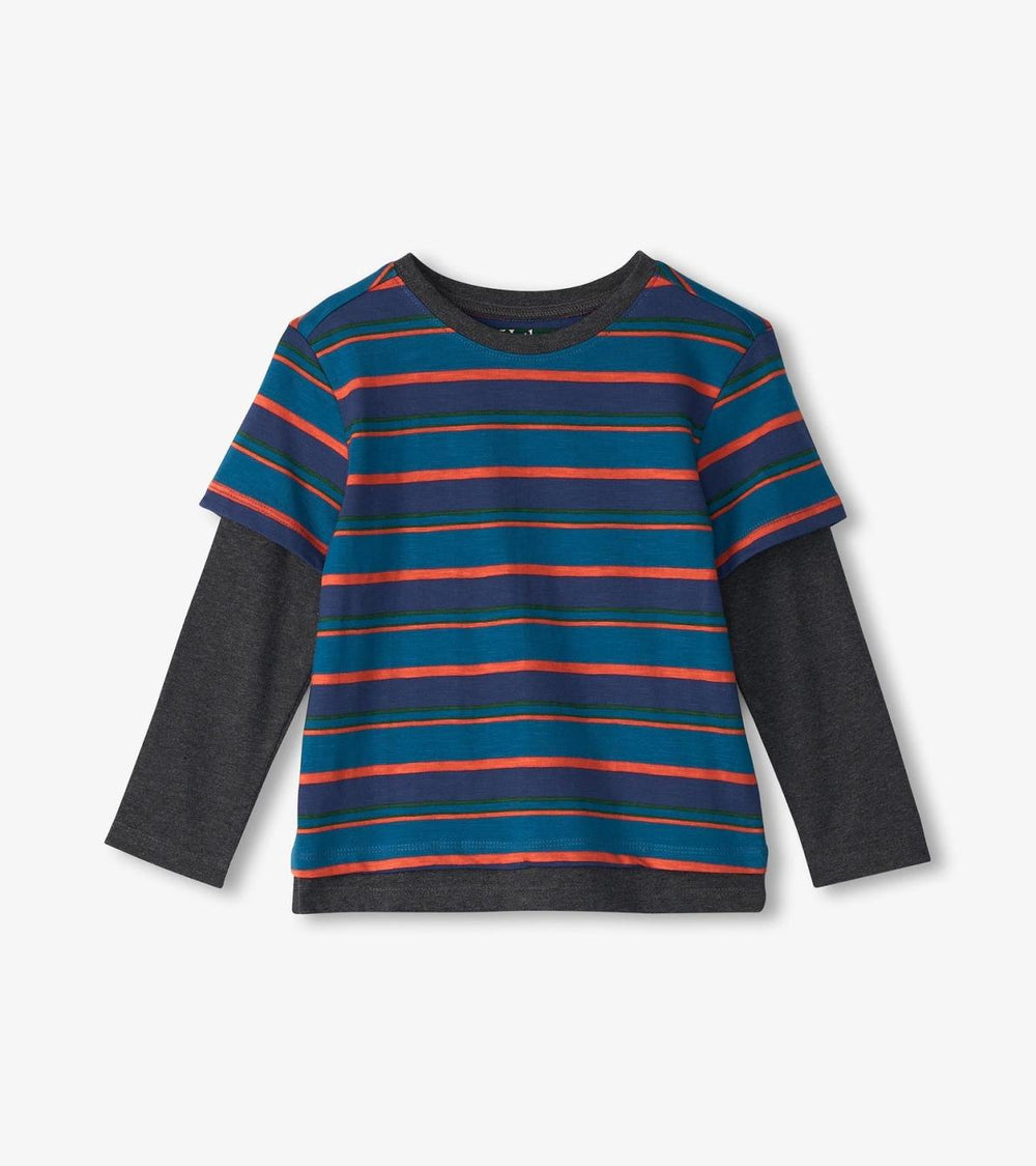 Hatley Tops | Boys Boys Moroccan Blue Fooler Long Sleeve T-Shirt
