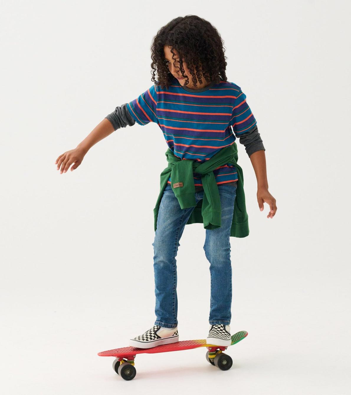 Hatley Tops | Boys Boys Moroccan Blue Fooler Long Sleeve T-Shirt