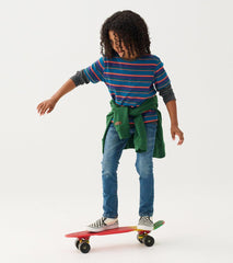 Hatley Tops | Boys Boys Moroccan Blue Fooler Long Sleeve T-Shirt