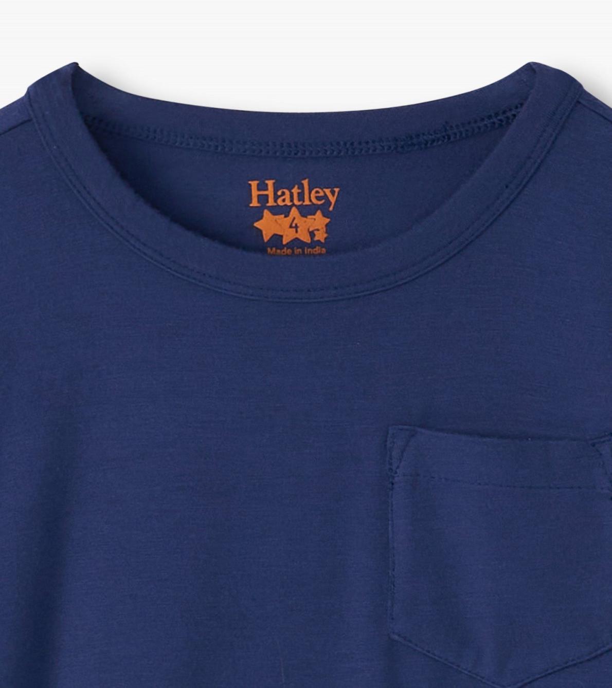 Hatley Tops | Boys Boys Patriot Blue Long Sleeve Bamboo T-Shirt