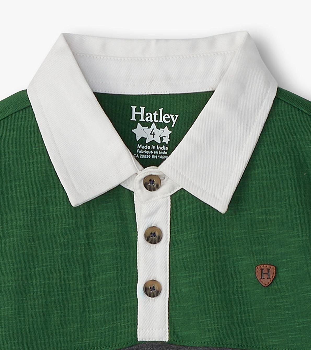 Hatley Tops | Boys Boys Preppy Panelled Long Sleeve Polo Shirt
