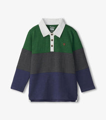 Hatley Tops | Boys Boys Preppy Panelled Long Sleeve Polo Shirt