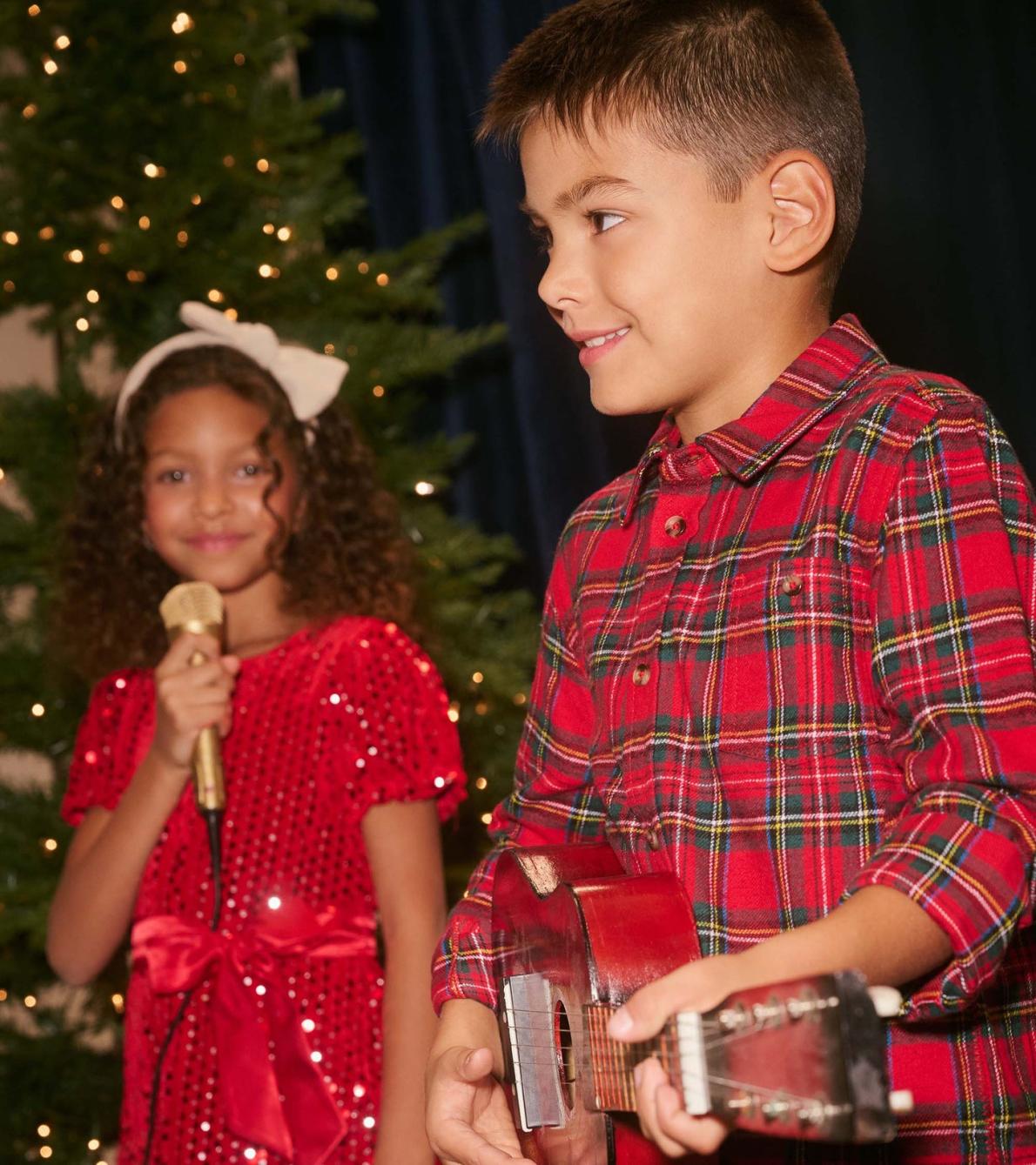Hatley Tops | Boys Boys Red Plaid Button Down Shirt