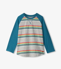 Hatley Tops | Boys Boys Retro Stripes Long Sleeve Raglan T-Shirt
