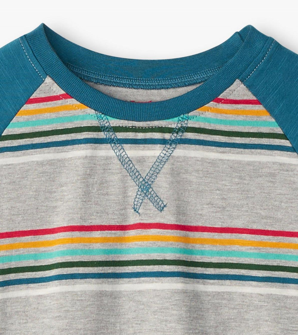 Hatley Tops | Boys Boys Retro Stripes Long Sleeve Raglan T-Shirt