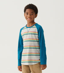 Hatley Tops | Boys Boys Retro Stripes Long Sleeve Raglan T-Shirt