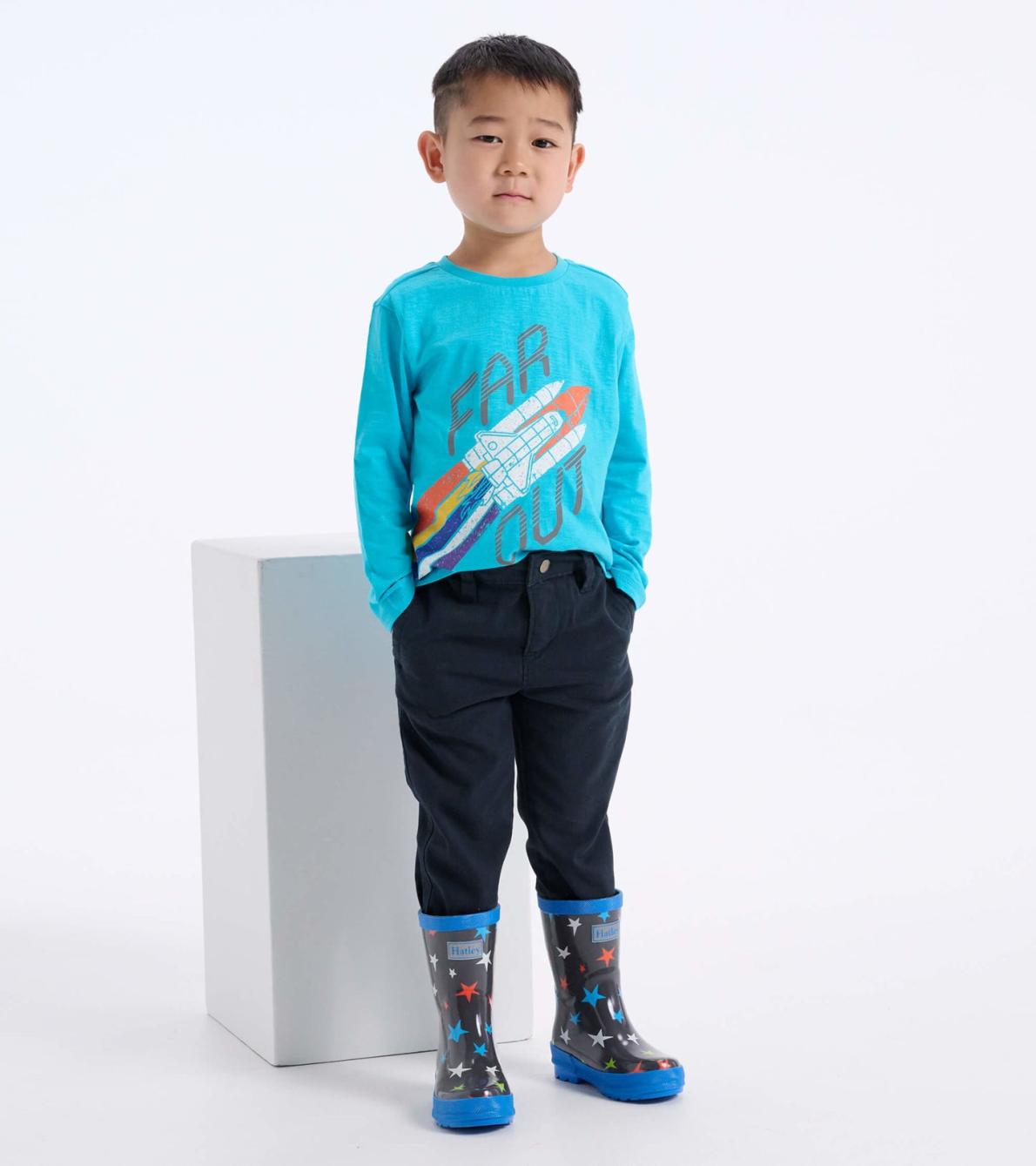 Hatley Tops | Boys Boys Rocketship Long Sleeve T-Shirt