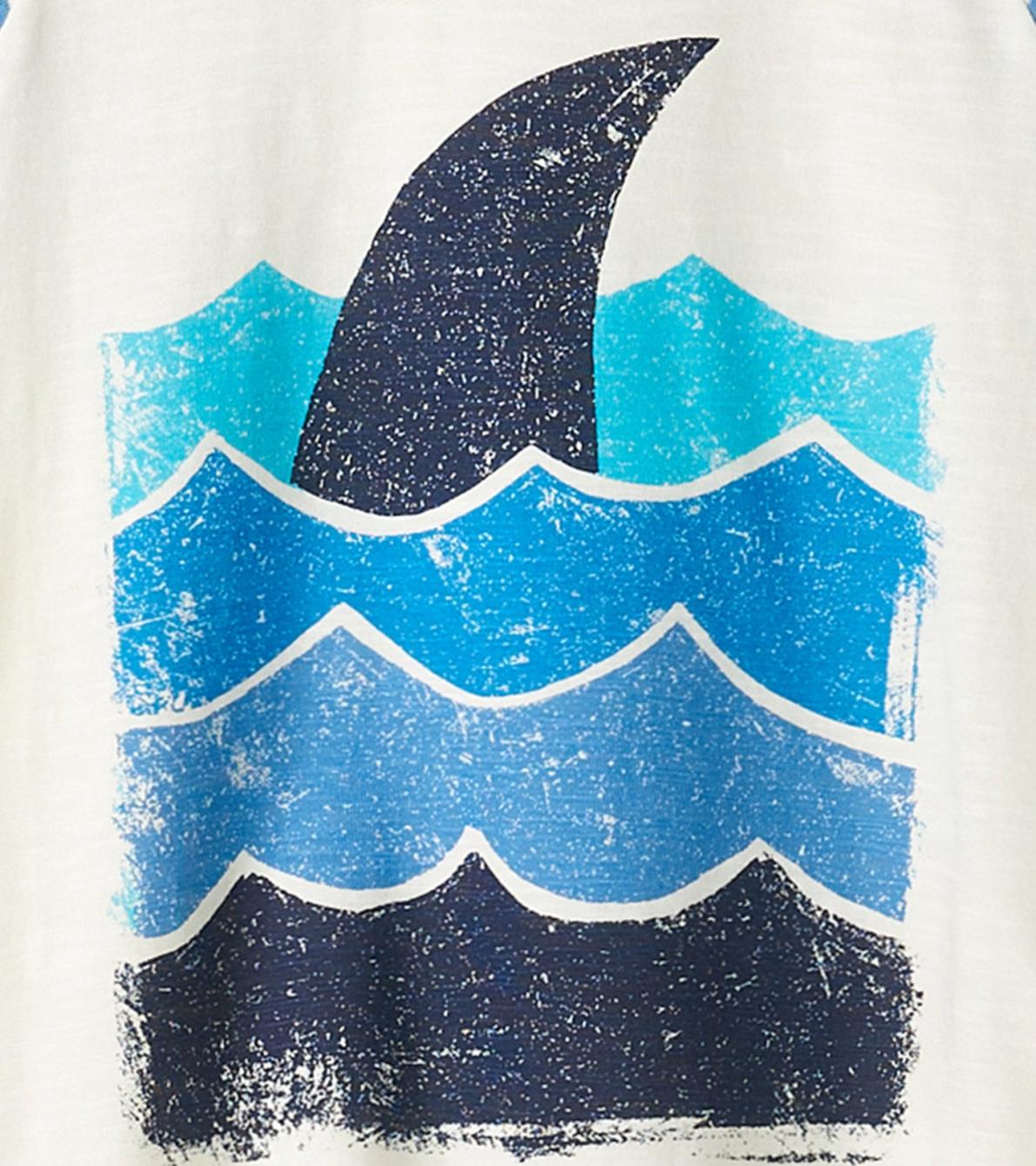 Hatley Tops | Boys Boys Shark Fin Waves Raglan T-Shirt