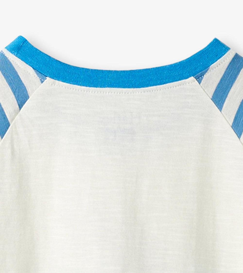 Hatley Tops | Boys Boys Shark Fin Waves Raglan T-Shirt
