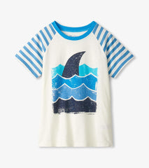 Hatley Tops | Boys Boys Shark Fin Waves Raglan T-Shirt