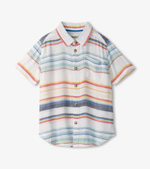 Hatley Tops | Boys Boys Summer Stripe Short Sleeve Button Down