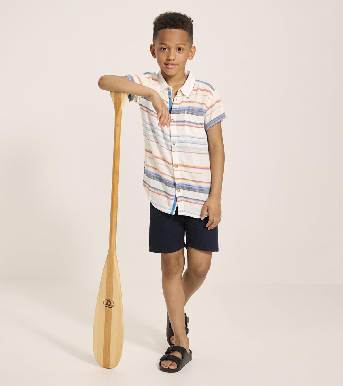 Hatley Tops | Boys Boys Summer Stripe Short Sleeve Button Down