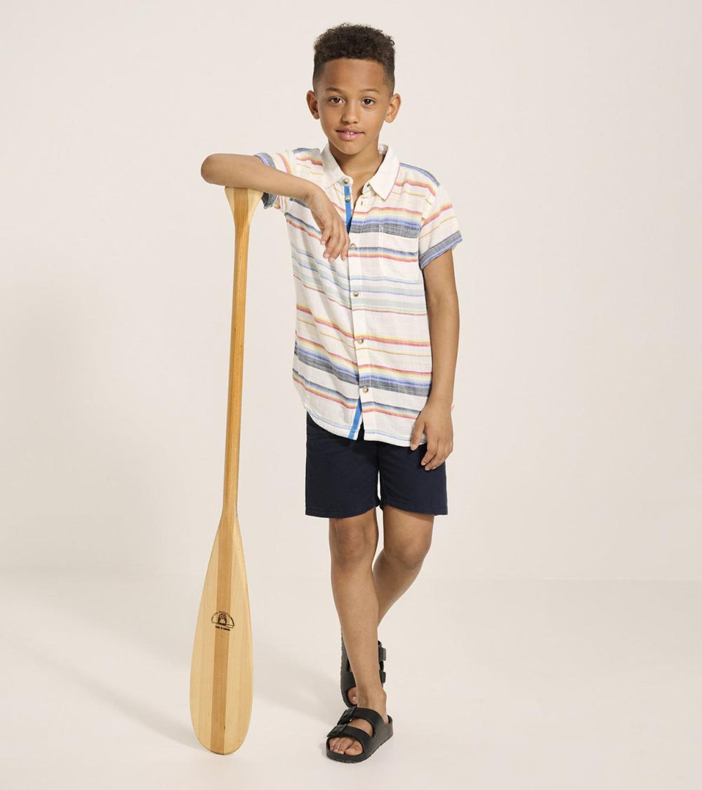 Hatley Tops | Boys Boys Summer Stripe Short Sleeve Button Down