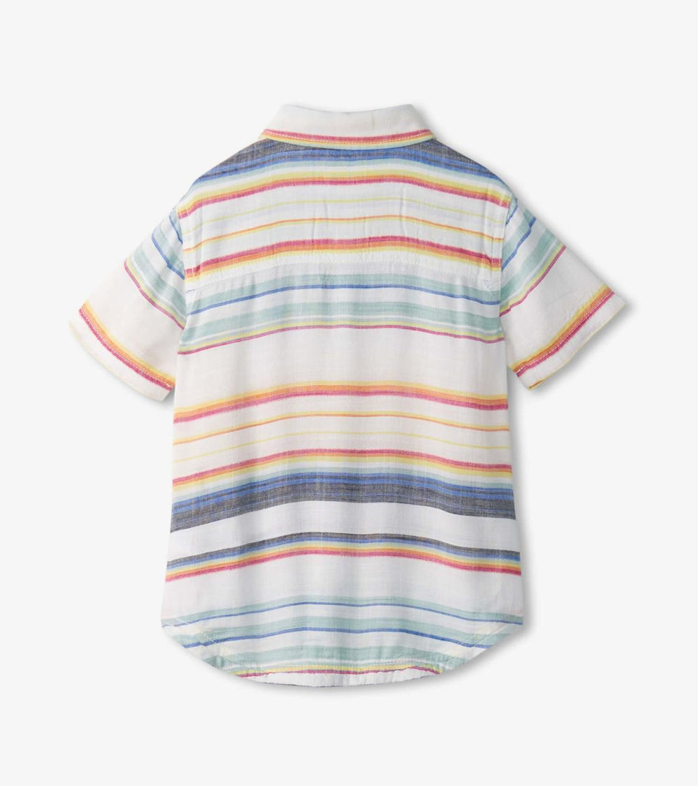 Hatley Tops | Boys Boys Summer Stripe Short Sleeve Button Down