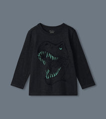 Hatley Tops | Boys Boys T-Rex Glow In The Dark Long Sleeve T-Shirt
