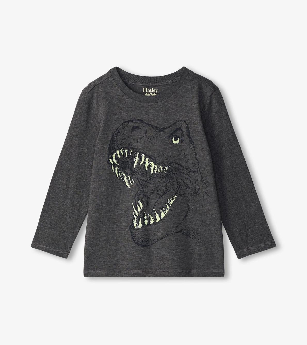 Hatley Tops | Boys Boys T-Rex Glow In The Dark Long Sleeve T-Shirt