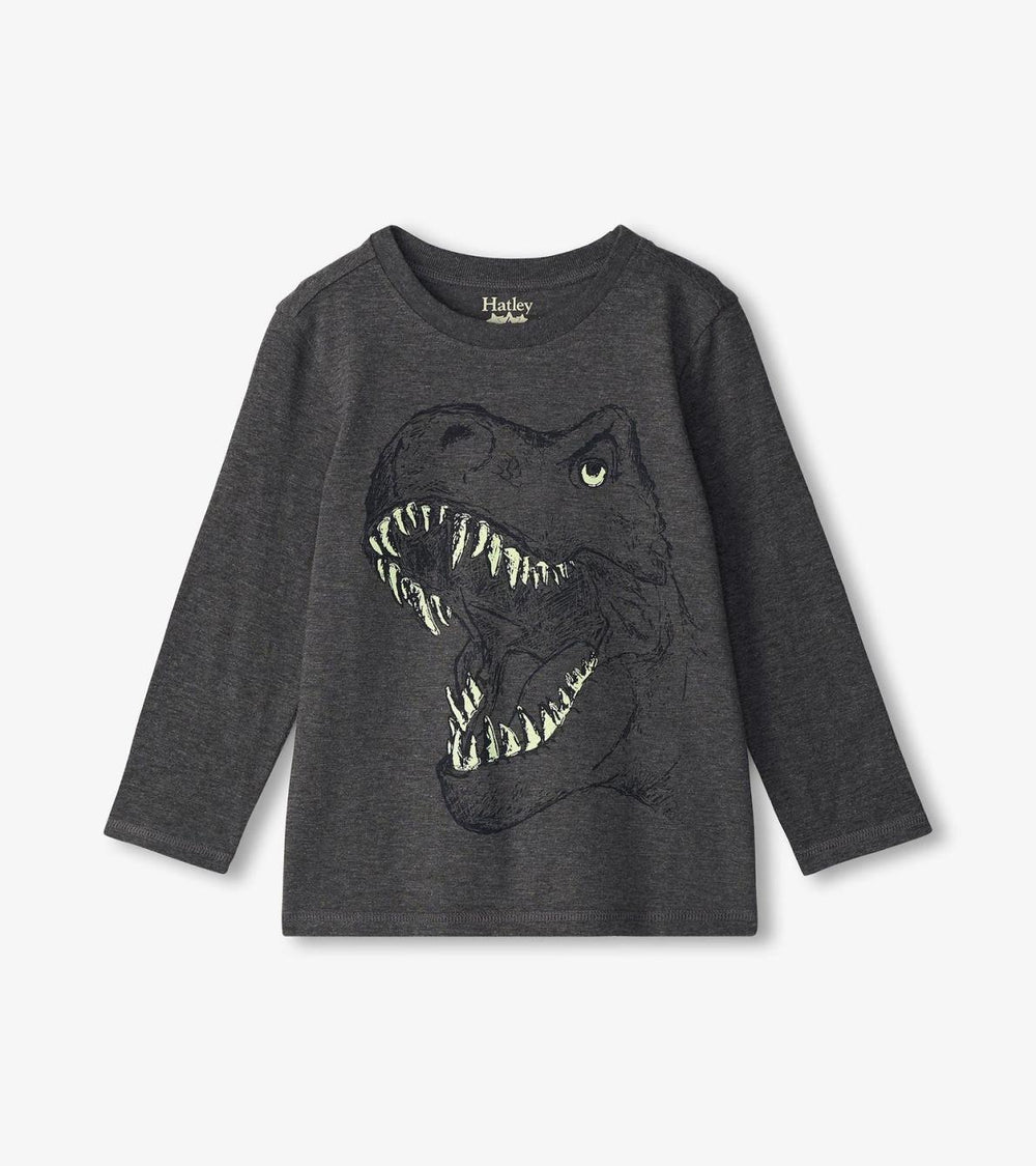 Hatley Tops | Boys Boys T-Rex Glow In The Dark Long Sleeve T-Shirt