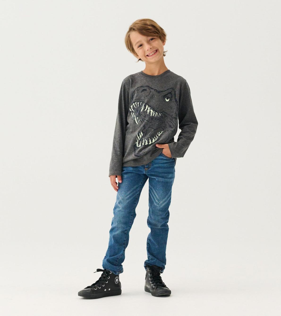 Hatley Tops | Boys Boys T-Rex Glow In The Dark Long Sleeve T-Shirt