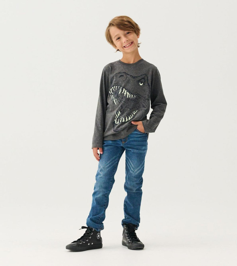 Hatley Tops | Boys Boys T-Rex Glow In The Dark Long Sleeve T-Shirt