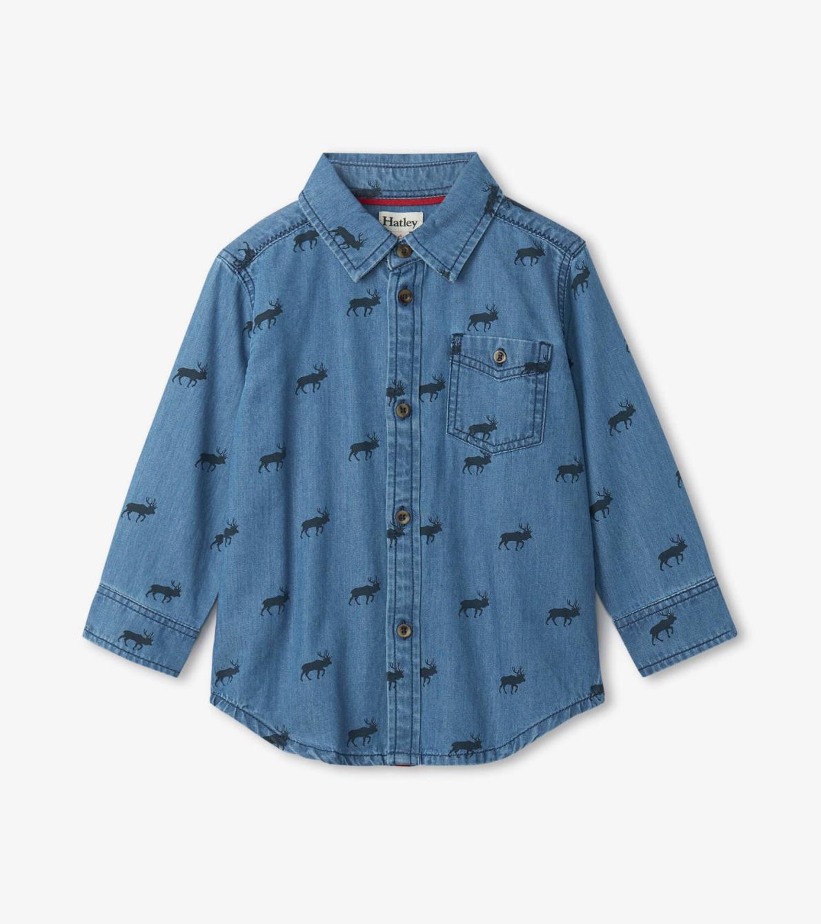 Hatley Tops | Boys Mini Elk Button Down Shirt