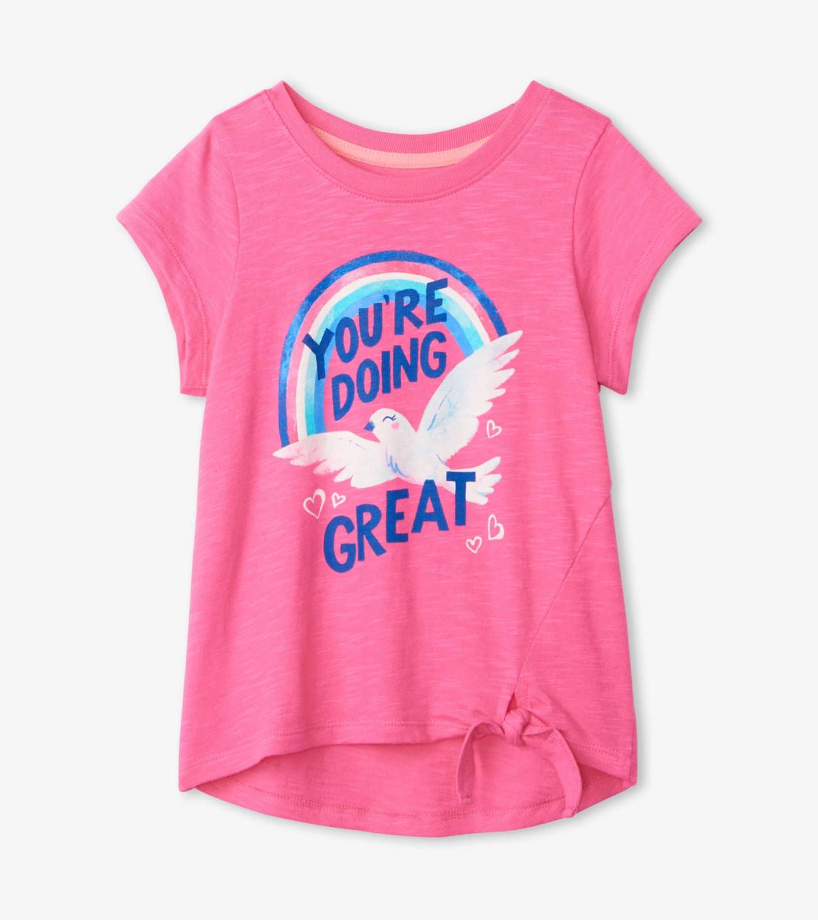 Hatley Tops | Girls Doing Great Tie Front Tee