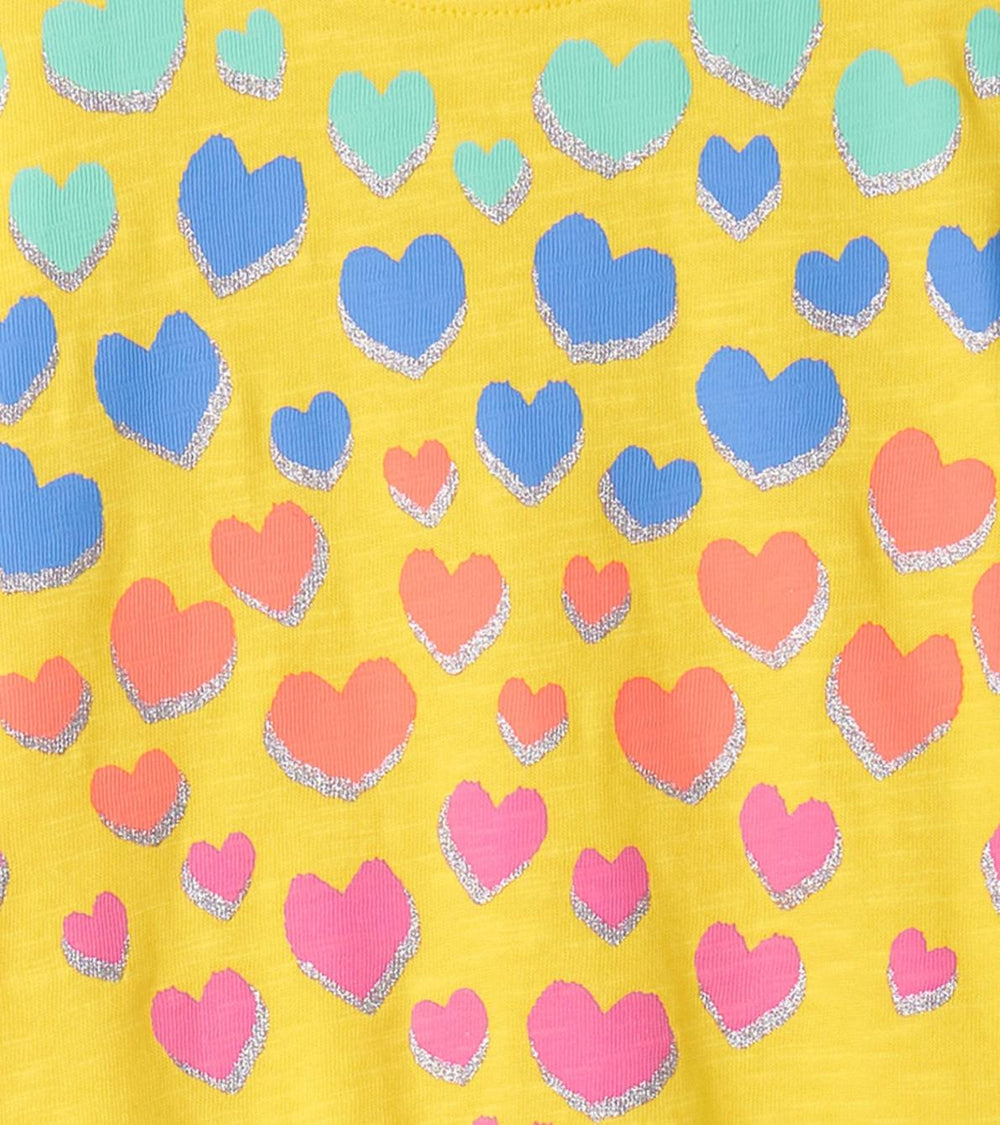 Hatley Tops | Girls Girls Falling Hearts Graphic Tee